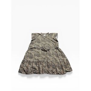 Plus Size Leopard Women's 4X Animal Print Terra & Sky Flowy Belted Ruffle Skirt